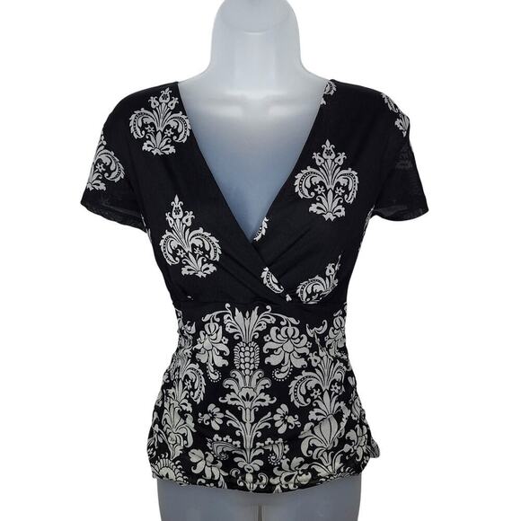 Vintage Y2K Susan Lawrence Sheer Mesh Babydoll Top Large Whimsygoth Coquette - Picture 1 of 9